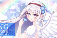 空琉とネモフィラ透かし